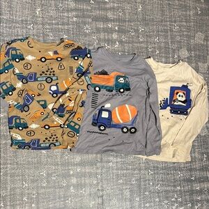 Kids' Construction Truck Long Sleeve Shirts